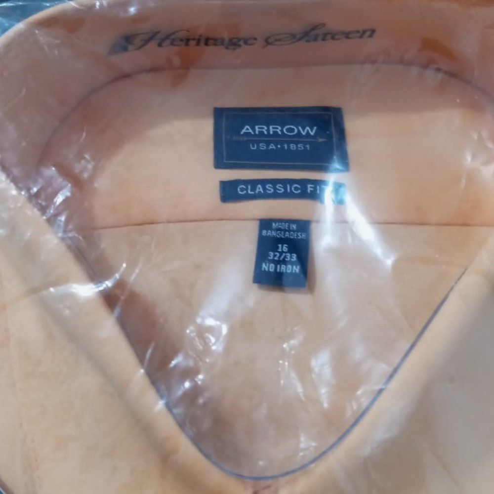 ARROW LONG SLEEVE CLASSIC FIT DRESS SHIRT 16-32/3 - Picture 3 of 4